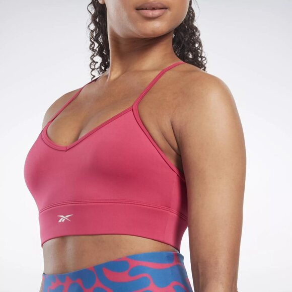 Reebok Workout Ready Women's Sports Bra Pink Size S - Picture 4 of 6